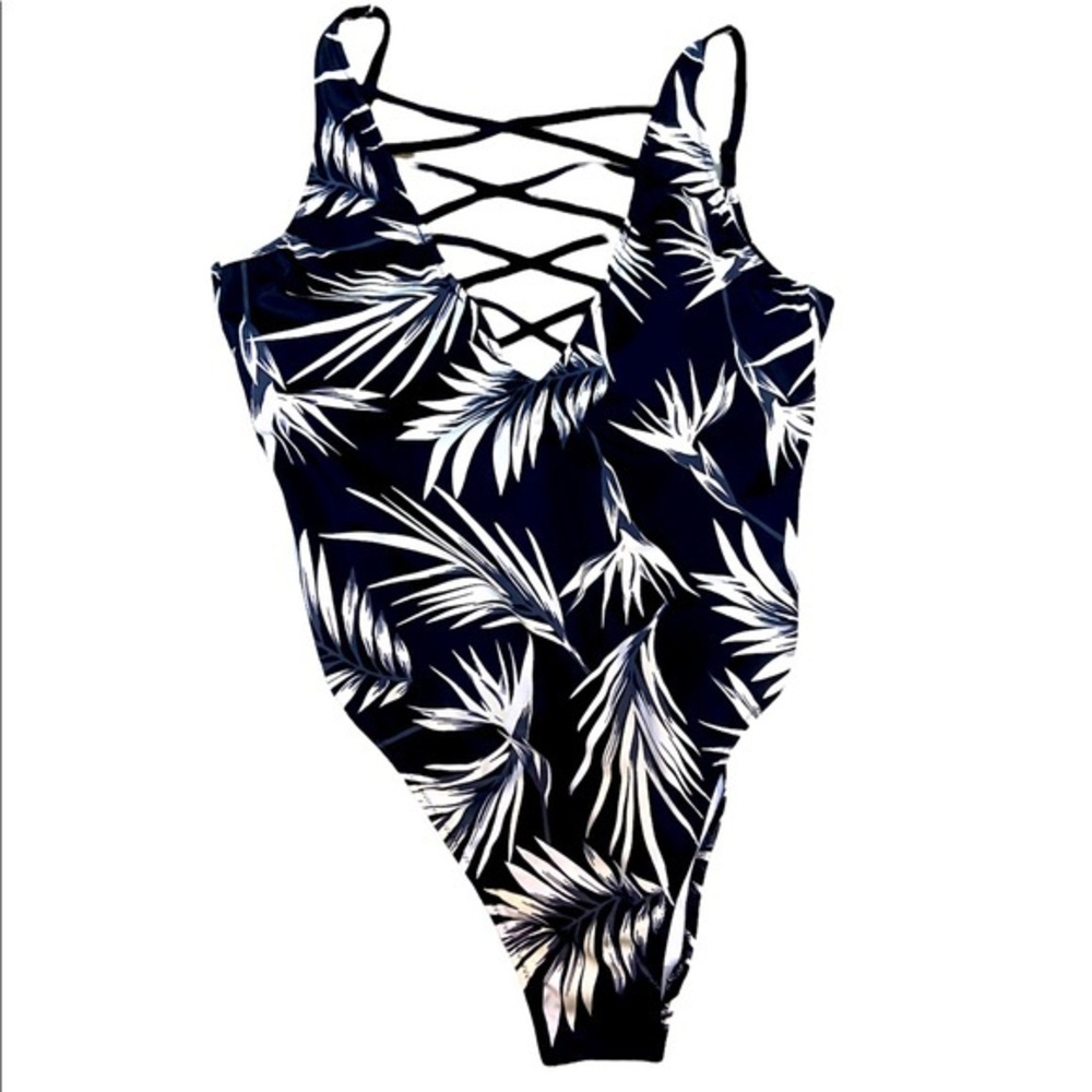 Victoria’s Secret pink tropical one piece swimsuit